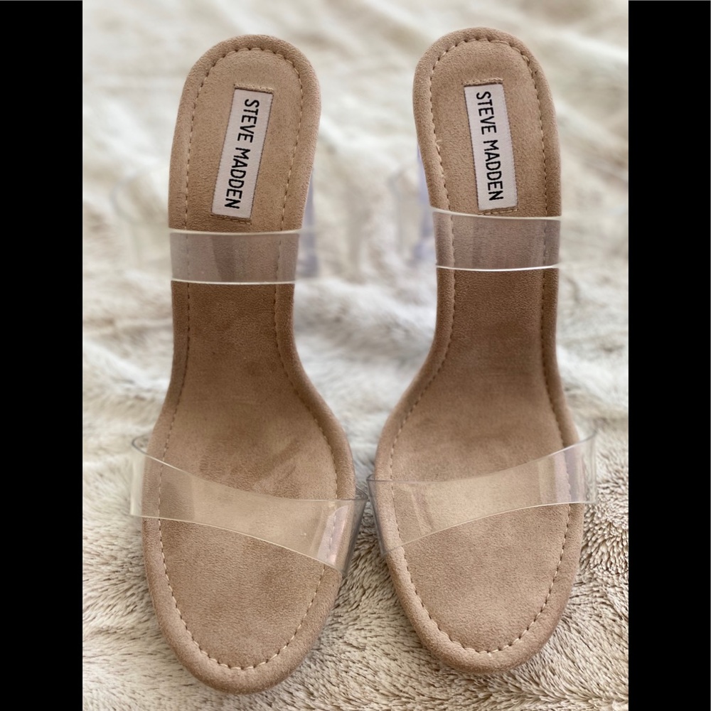 Steve Madden clear heels